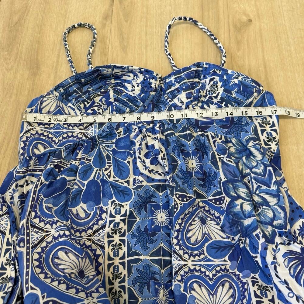 FARM Rio Blue Tile Dream XL Sleeveless Maxi Dress - Picture 10 of 16